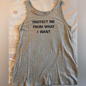 Rare Jenny Holzer Uniqlo MOMA protect me tank top shirt
